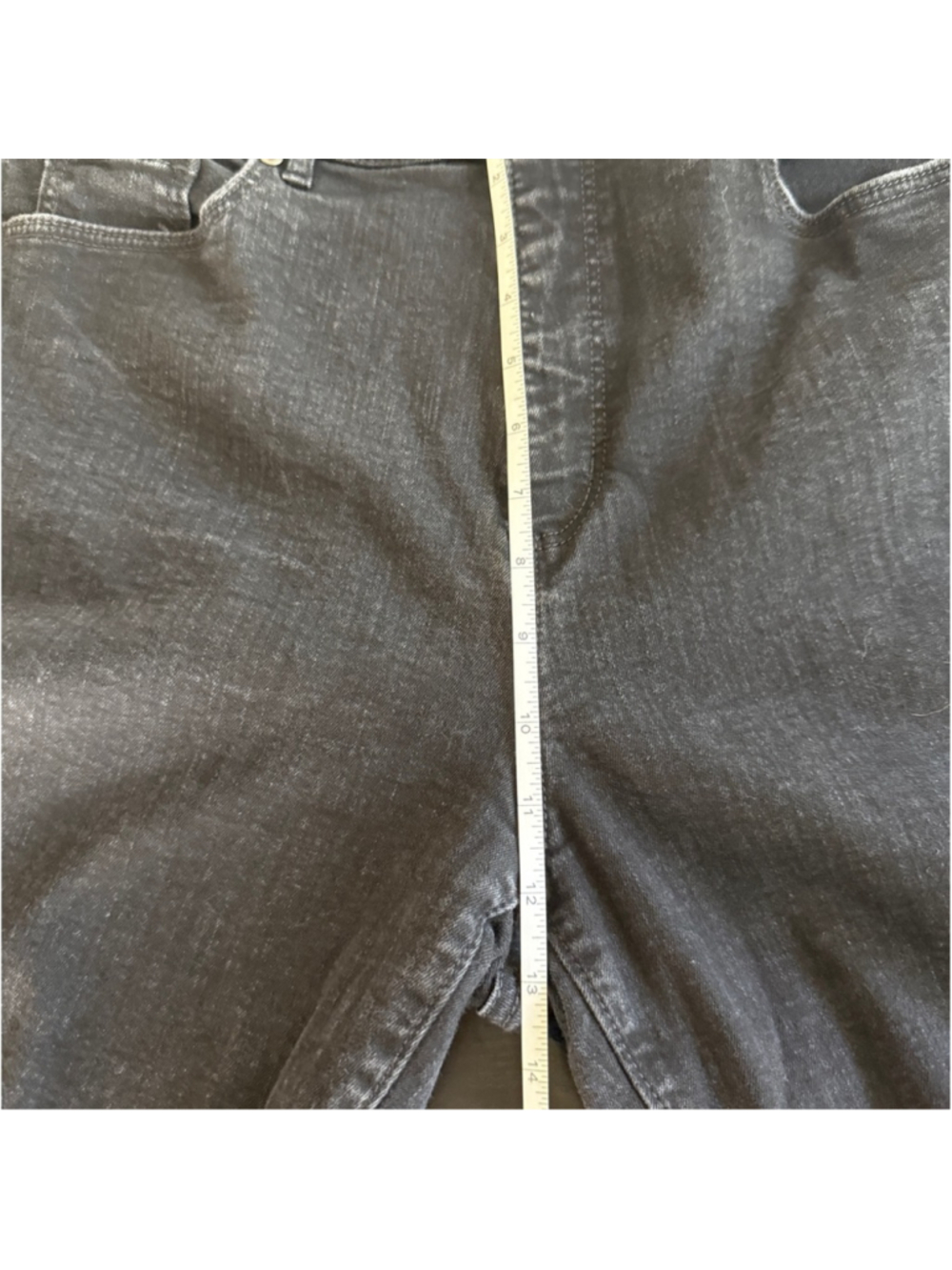 LOFT Black Curvy Skinny Denim Pants Size 32 / 14 - Picture 5 of 9